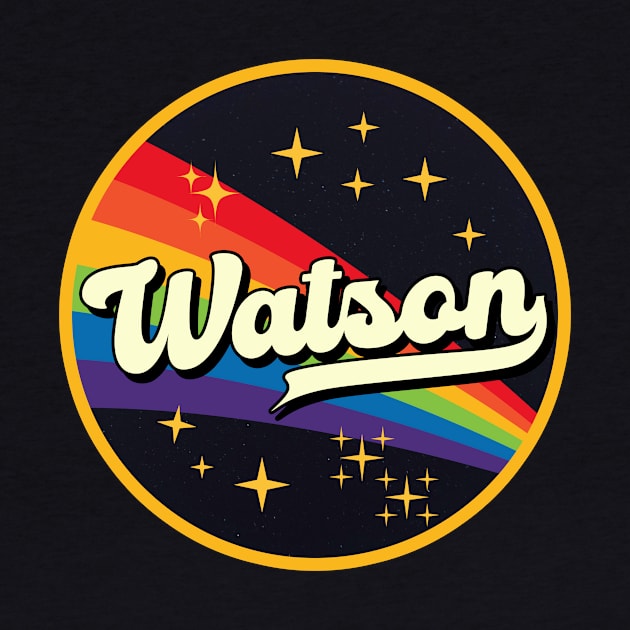 Watson // Rainbow In Space Vintage Style by LMW Art